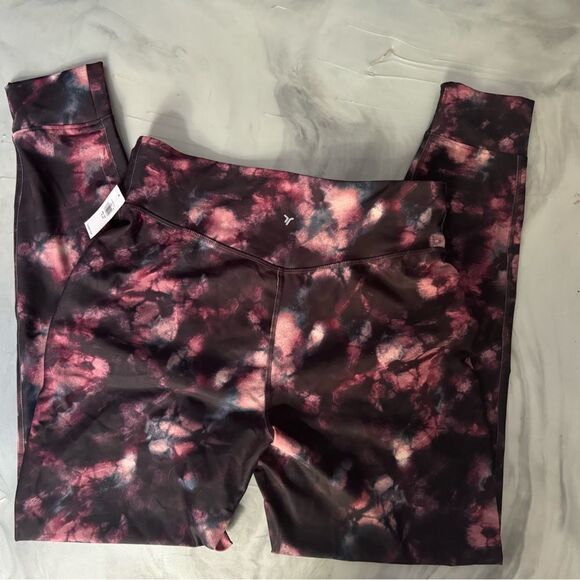 NWT New High-Waisted PowerSoft Pocket Joggers Pink Purple Tie Dye XXL 18 Plus - Picture 2 of 6